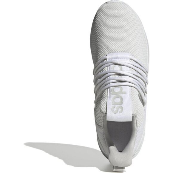 ⚡Adidas Mens White/Grey/White Imported Rubber Lite Racer Pull-On Shoes - Picture 5 of 8